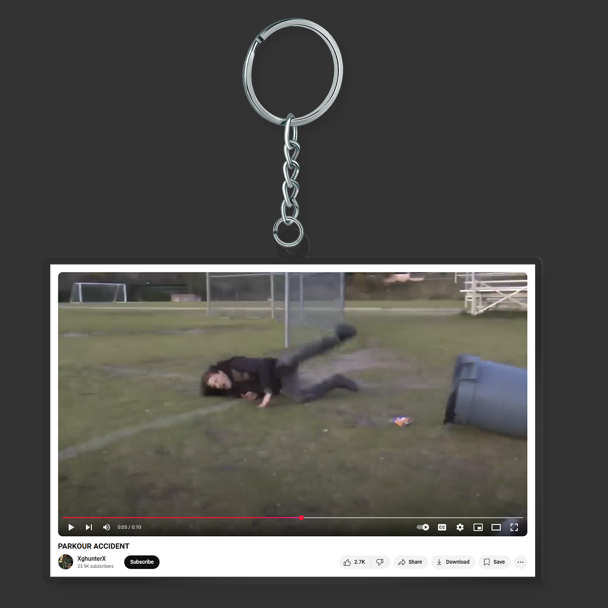PARKOUR ACCIDENT Acrylic Keychain