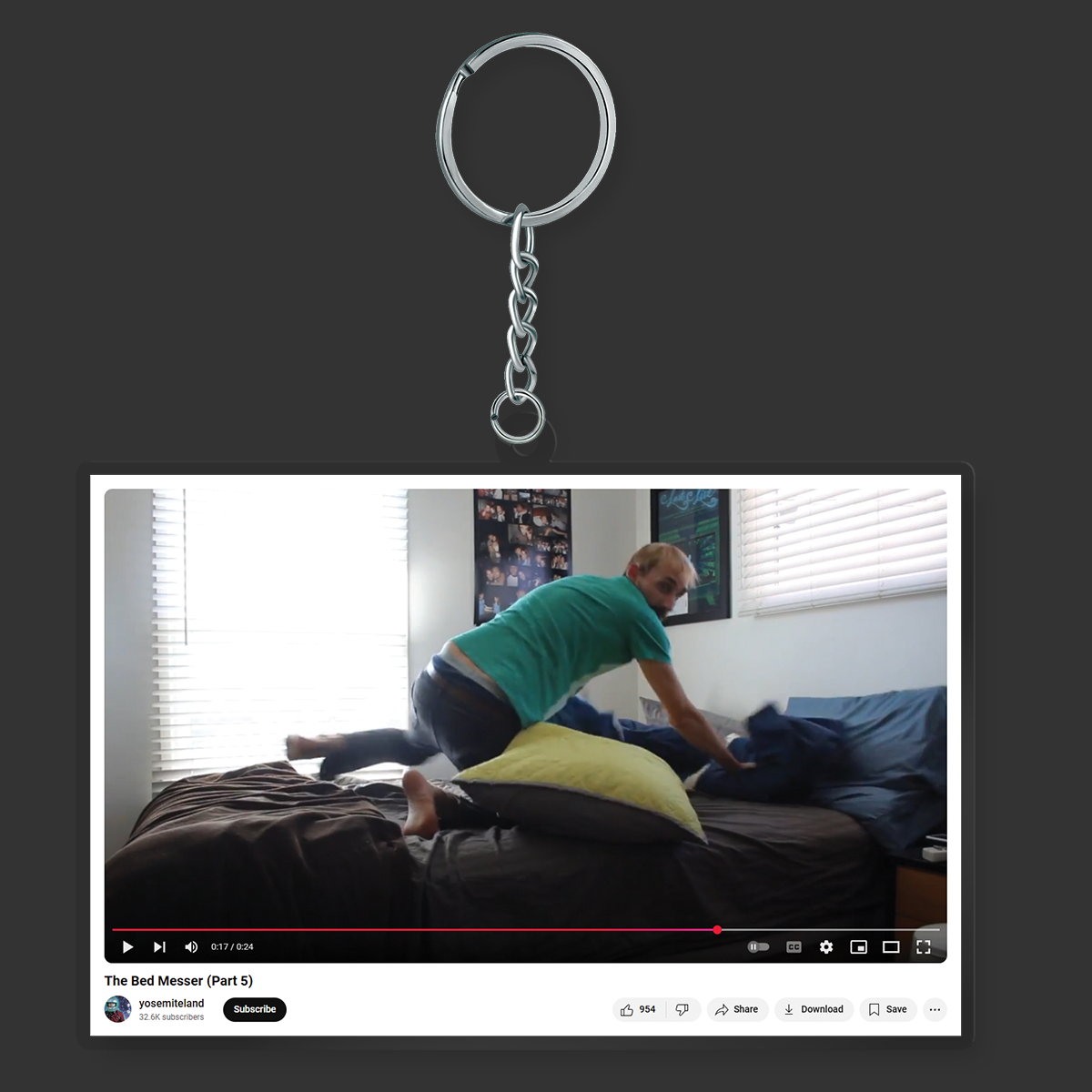BED MESSER Acrylic Keychain