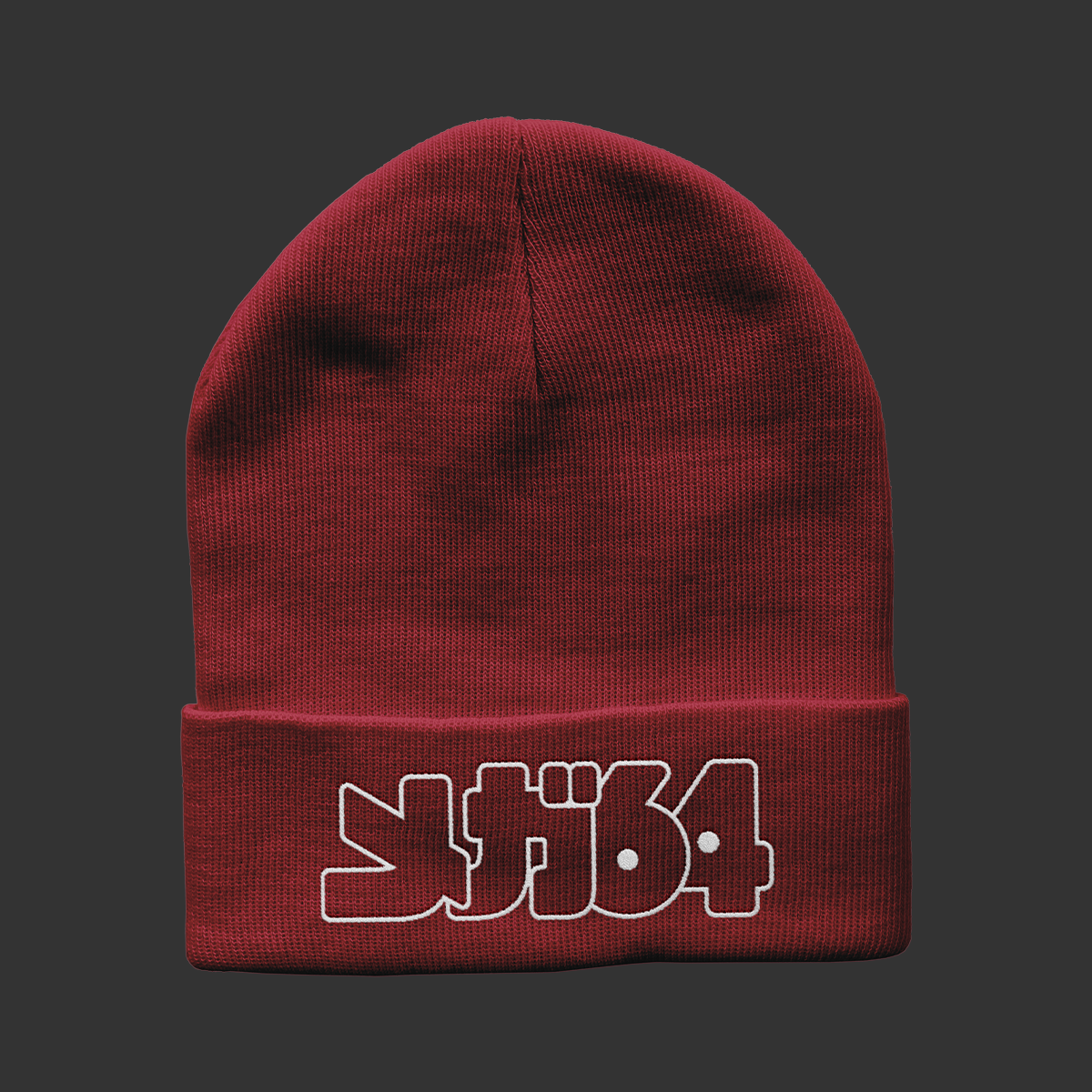 Mega64 Burgundy Beanie
