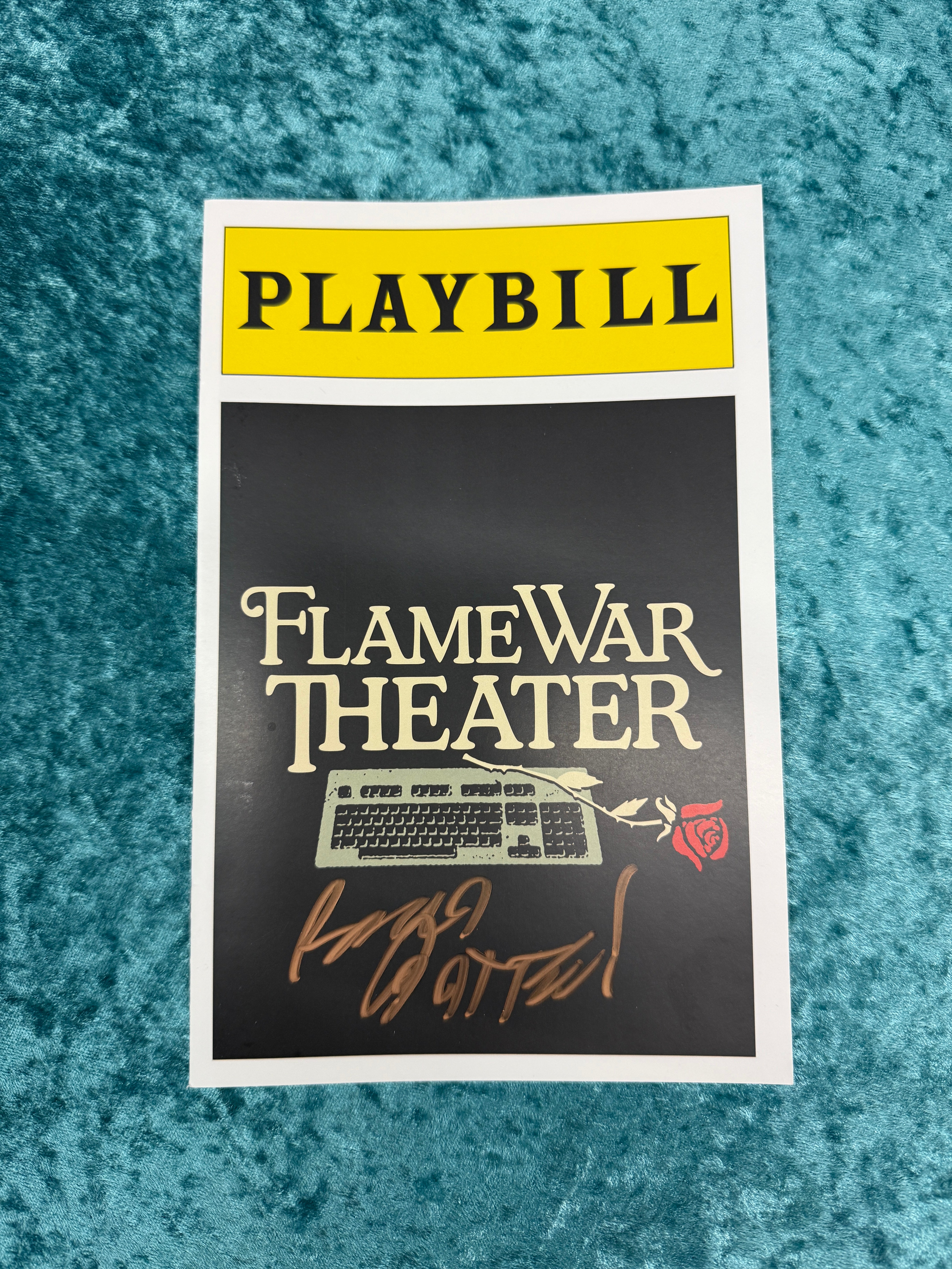 Flame War Theater Program (Signed) (Cyber Monday Exclusive)